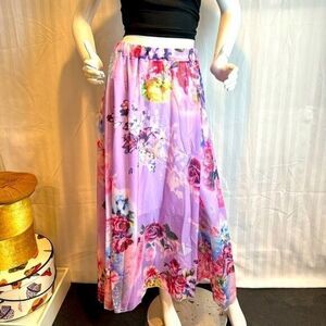 Maxi Floral Sheer Flowered Skirt mesh‎ overlay size M